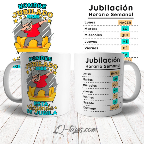 Taza Jubilación con nombre - 002
