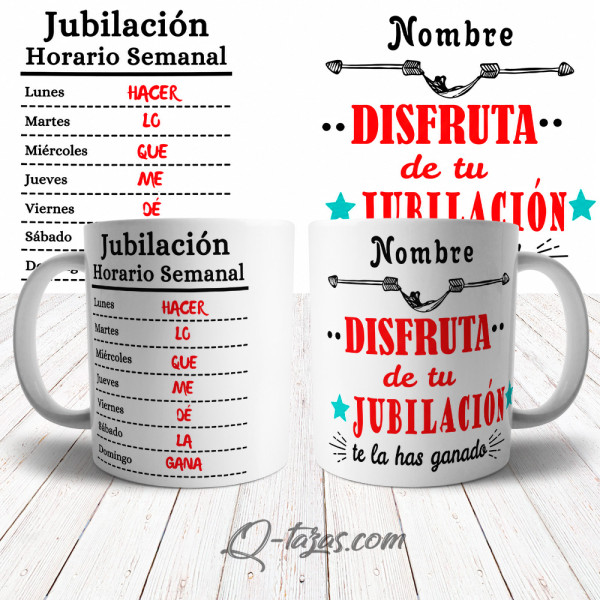 Taza Jubilación con nombre - 004