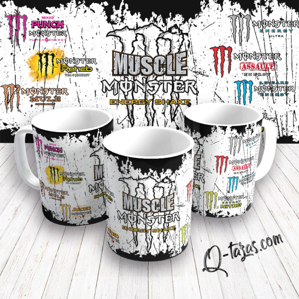 Mockup - Taza Monster Energy - MUSCLE