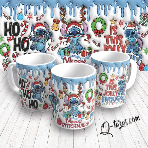 Mockup - Taza Stitch - Navidad - HOHOHO